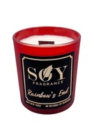 Świeca sojowa- Rainbow's End / Drewniany knot