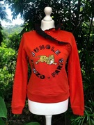 Bluza Kenzo X H&M, elegancki kołnierzyk jedwab, pomarańczowa, XS (34)