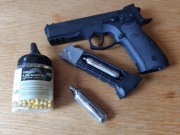 CZ 75 SP-01 Shadow 6 mm ASG na CO2 z kaburą OBW obniżoną. 