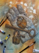 martwa natura akwarela  oryginalny obraz