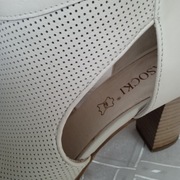 Lasocki skórzane eleganckie letnie pantofle r 37 