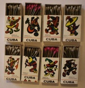 ZAPAŁKI - CUBA - KUBA - ZESTAW 8 PUDEŁECZEK  ZAPAŁEK w ORYGINALNYM ETUI
