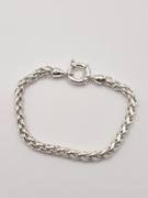 Efektowna Bransoletka Srebrna Próby 925 Gruby Splot  19 cm