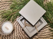 Pudełko betonowe kwadratowe szare szkatułka LOFT