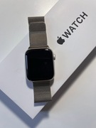 Apple Watch SE GPS 40 mm księżycowa poświata Bransoleta mediolańska złota