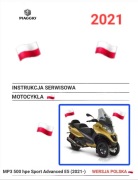 INSTRUKCJA NAPRAW PIAGGIO MP3 500 HPE SPORT 2021r SERWISOWKA j.POLSKI