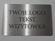 Tabliczki znamionowe, oznaczeniowe, logo Stal Nierdzewna 85x55mm, 30szt.