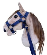 Ogłowie granatowy wodze hobby horse A3 koń na kiju dodatki akcesoria