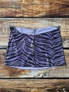 AsYou spódniczka mini fioletowa czarna cekinowa z łańcuszkiem rozmiar EU 44