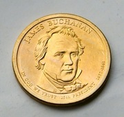 1 dolar 2010  James Buchanan Stan !!! bez obiegu !!!