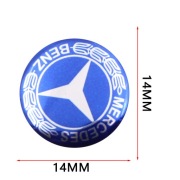 Naklejka AMG MERCEDES 14mm Emblemat Kluczyk Pilot Logo znaczek zaślepka