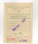 Katowice - Bilet miesięczny - 1988