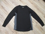 DEVOLD spirit męska bluzka czarna szare wstawki wełna merino _ L