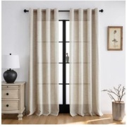 Tape beige zasłony stylizowane na Lniane wys.210 x szer. 140 cm