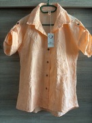 Koszula damska New Collection uniwersalny morelowa haftowane kwiaty