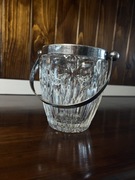 Vintage Szklany Wiaderko na Lód - Piękny Dodatek!