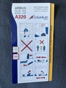 Safety Card / Instrukcja Bezpieczeństwa SriLankan Airlines Airbus A320