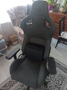 Krzesło gamingowe biurowe Corsair T3 szare materiałowe