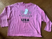 Zara bluzka bluza oversize różowa L New York Manhattan