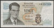 Belgia 20 franków 1964 - Baudouin I - 2D