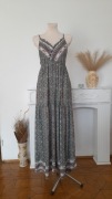 Sukienka maxi Zielona odkryte plecy boho r. S M L XL
