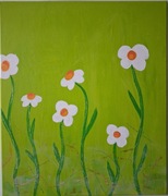 Rumianki 60x70 cm farby akrylowe