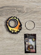 Złoty KeySpinner Minecraft 3d - Brelok Druk3d fidget Keyrambit KeyFlipper