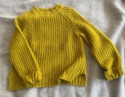 Modny sweter musztardowy Solar, lekka wełna