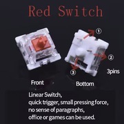 Przycisk Outemu MX, czerwony, do klawiatur mechanicznych