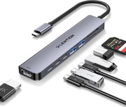 LENTION 8w1 Koncentrator USB C z HDMI 4 K60 Hz, transmisja danych 5 Gbps