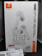 Słuchawki Bluetooth dokanał.JBL TUNE 215 TWS BIAŁE