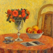 Więdnące czerwone kwiaty Kazimierz Wilk 2000 zł