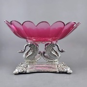 Duża patera figuralna Empire I pol XIX wieku srebro