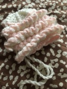 Przepiękna czapeczka chrzest handmade dziewczynka