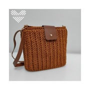 Karmelowa Miejska Torebka handmade pleciona jodła 