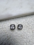 ASOS kolczyki kryształ srebrne