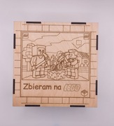 Skarbonka Wykreślanka – Zbieram na LEGO Minecraft – Grawerowana