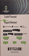 Bilet kolekcjonerski Lech Poznań - Rapid Wiedeń 02.10.2025