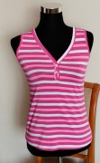 Różowa Bluzka bez Rękawów 