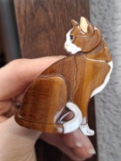 Duża broszka,przypinka kot z akrylu