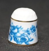 Naparstek Kolekcjonerski Porcelanowy sutherland niebiesko białe #7