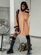 ZOCCO Obszerna dłuższa bluza z elementami koronki