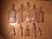 stare butelki szklane z przed 1945 r.