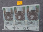 Banknoty 10 zł 3 szt