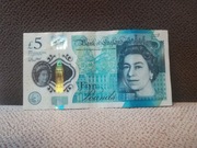 banknot nominał 5 funtów 2015 