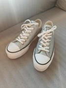 Srebrne buty, conversy na platformie, brokatowe trampki, 39, 24,5cm