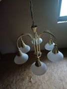 Lampa wisząca 5 punktów złota retro loft vintage