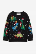 H&M SUPER Żakardowy sweter ŚWIĘTA 134 / 140 