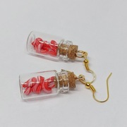 Kolczyki fiolki laski cukrowe świąteczne 