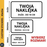 Naklejka z Twoją grafiką – rozmiar ŚREDNI / custom / personalizowana